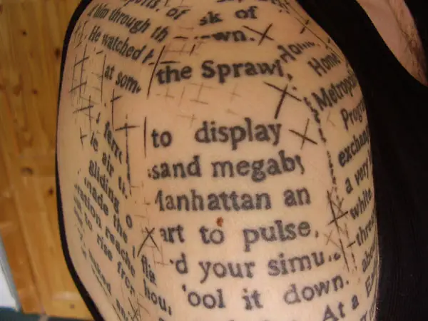 Scrappy Quote Tattoo
