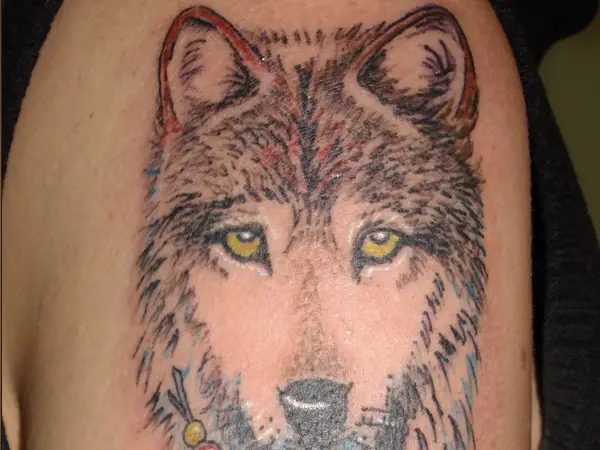 Catchy Wolf Tattoo