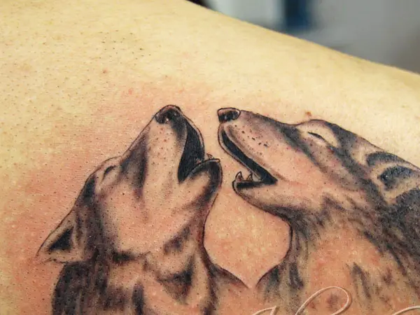 Wolf Pair Tattoo