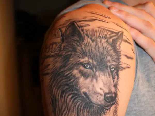 Groovy Wolf Tattoo