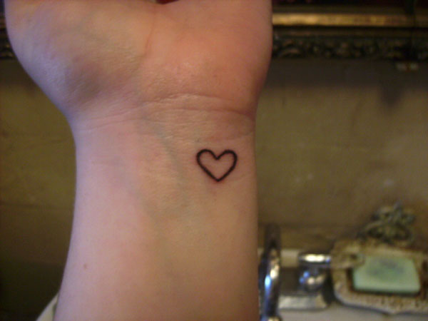 Left Arm Heart Tattoos On Wrist