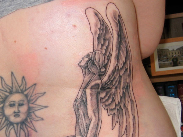 Aged Angel Tattoo