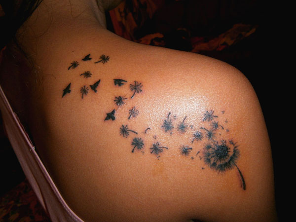 Dandelion Birdflow Tattoo