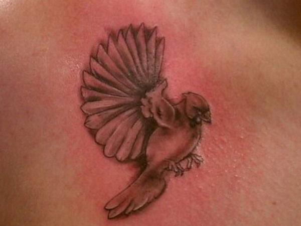 Fantail Bird Tattoo