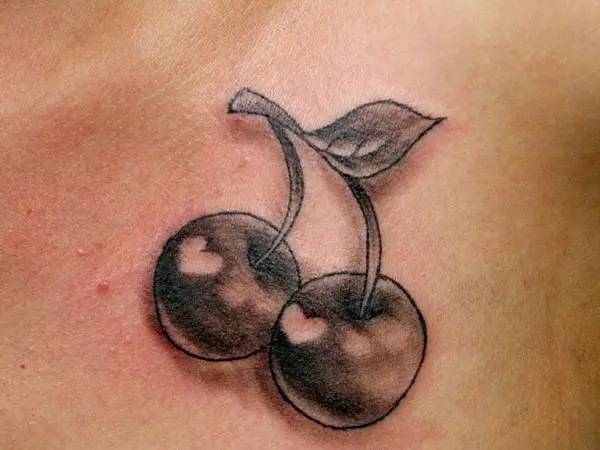 Love Cherries Tattoo Design