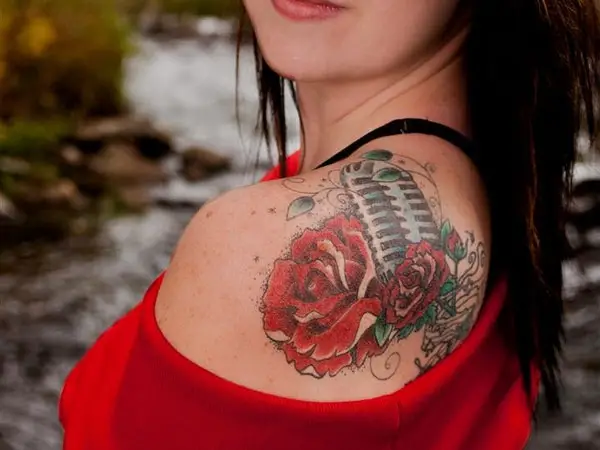 Female Music Love Tattoo