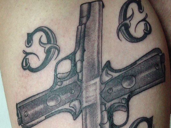 Pistols Pair Tattoo