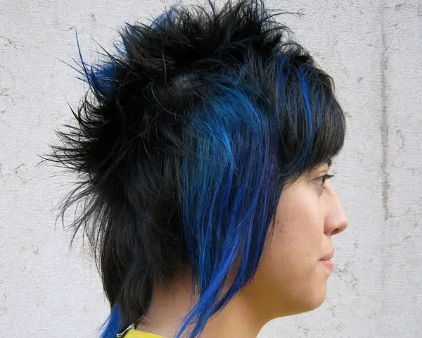 Electric Blue And Black Hair