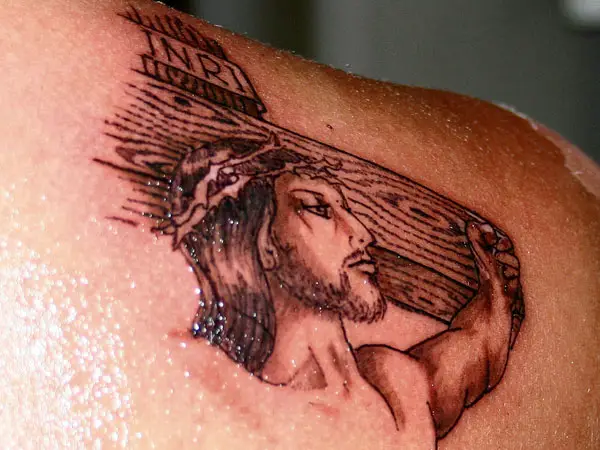 View Of Jesus Tattoo