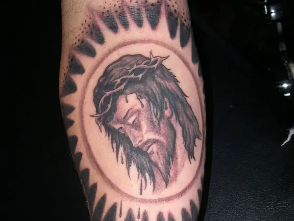 Jesus Sun Tattoo
