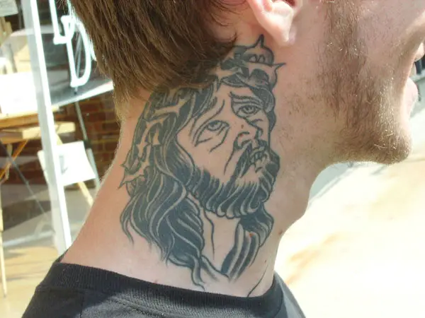 Cartoon Style Jesus Tattoo