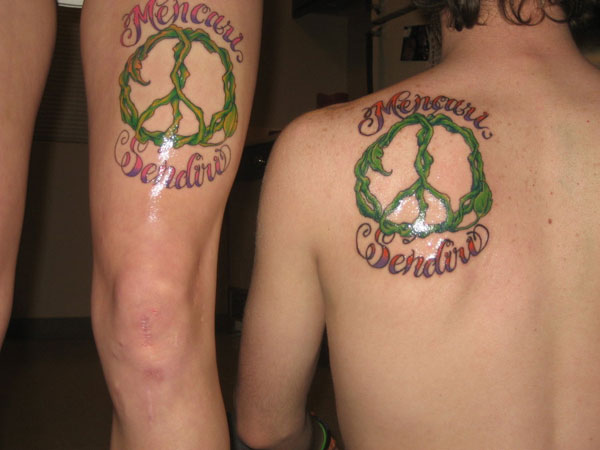 Leafy Peace Tattoos