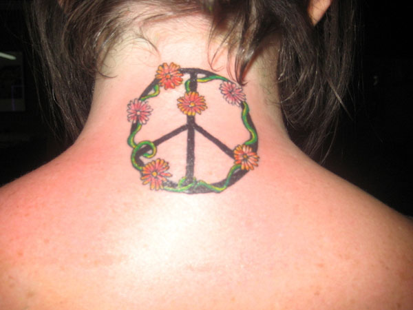 Flower Power Peace Tattoo