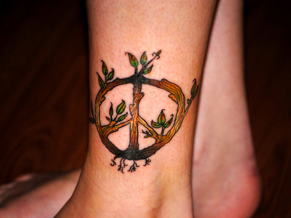 Peace Leafy Bower Tattoo