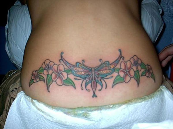 Plumeria Frame Tattoo