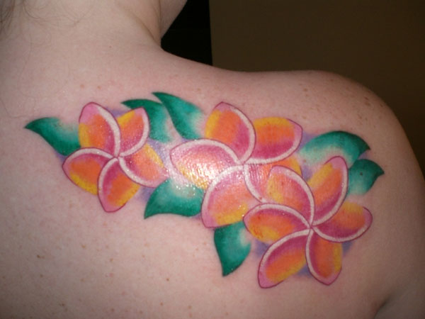 Bright Plumeria Tattoo