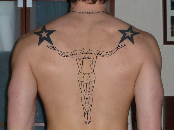 Headless Man Clever Tattoo Idea