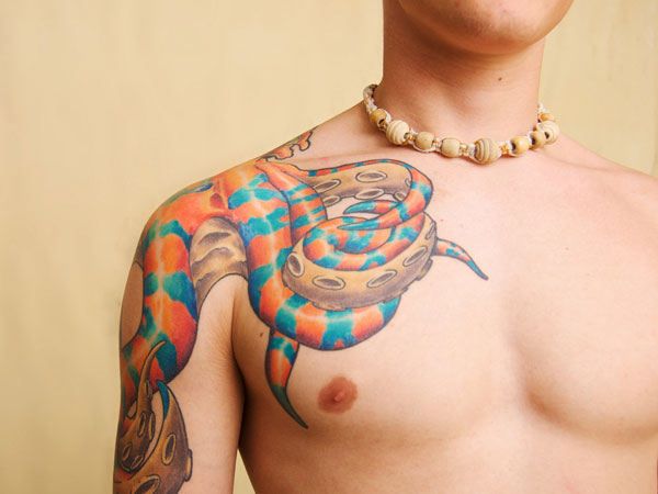 Coiled Tentacles Tattoo Idea 