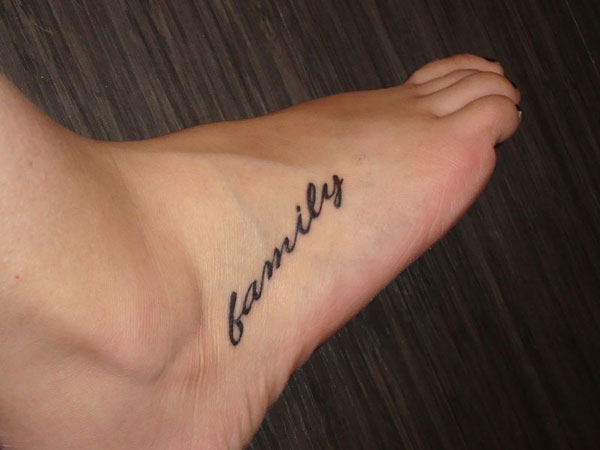 Foot Word Tattoo