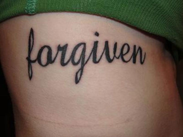 Traditional Font Word Tattoo
