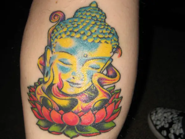 Buddhist Colorful Tattoo