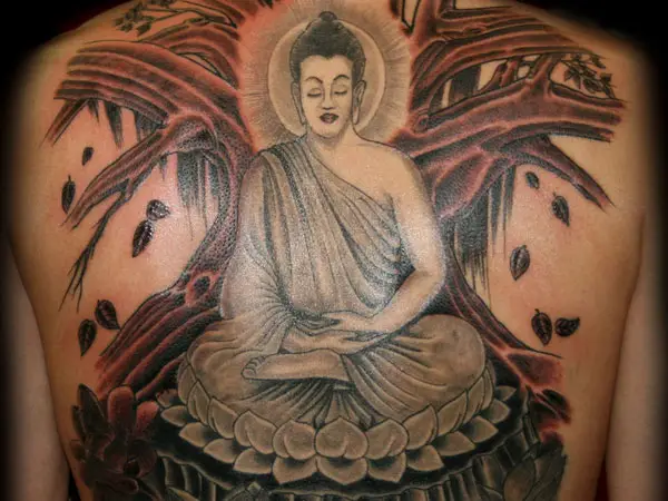 Textured Buddha Tattoo