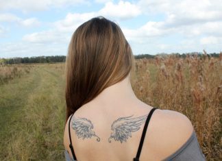 24 Dainty Small Angel Wings Tattoos