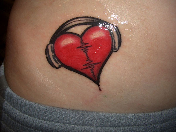 Music Lover's Heart Tattoo
