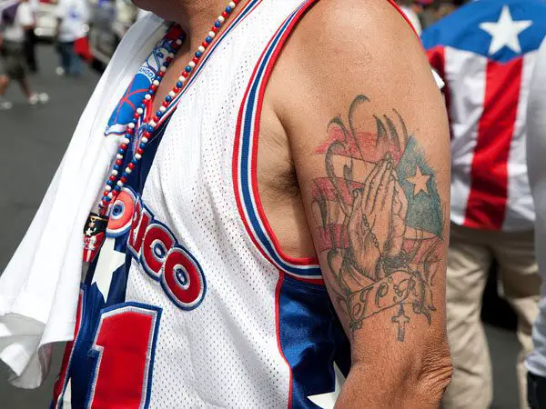 Hibiscus Flower Tattoo On Left Shoulder