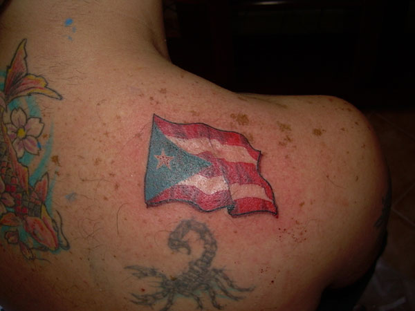 Puerto Rican flag inside the island tattoo done by Chad puertoricotattoo  westermasstattoo pisstfishtattoo chadwashburntattoo  Instagram