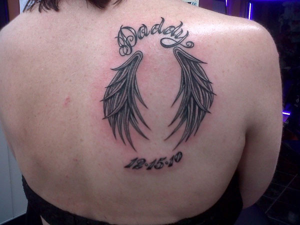 Small angel wing memorial tattoos,free actions in photoshop,infinity tattoo on in...