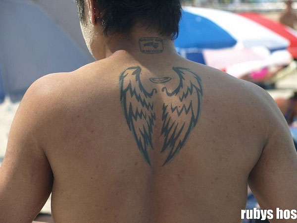 Outline Wings Tattoo