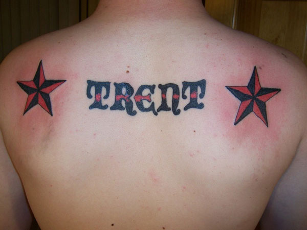 Catchy Upper Back Tattoo