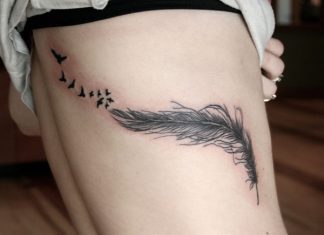 29 Delicate Feather Tattoo Designs