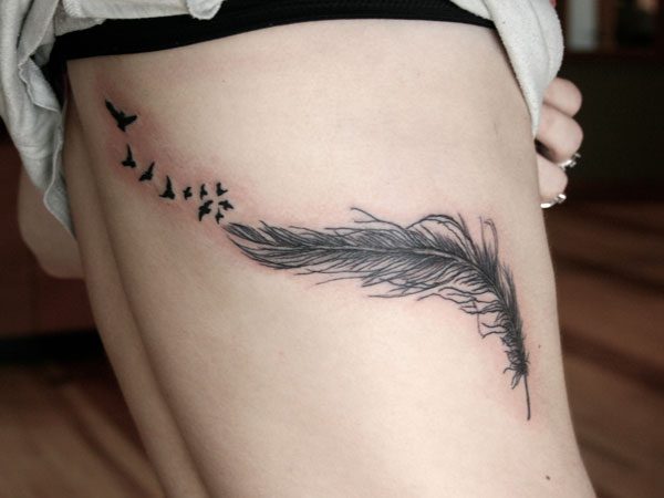 29 Delicate Feather Tattoo Designs Design Press