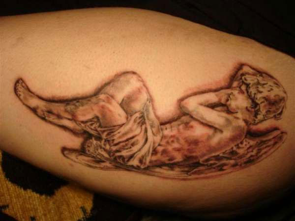 Sleeping Cherub Tattoo