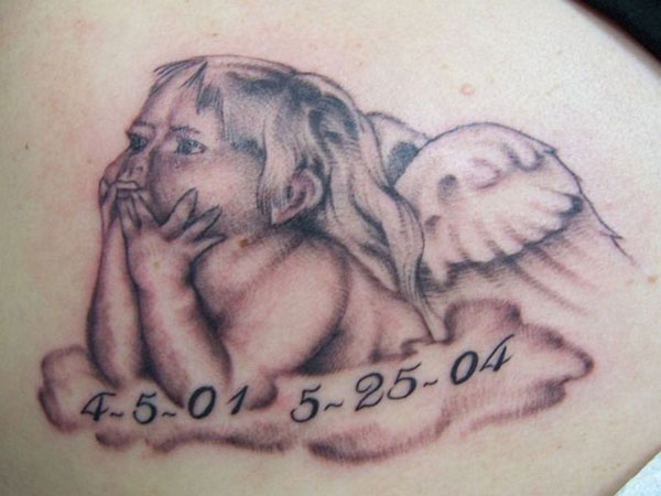 Memorial Cherub Tattoo