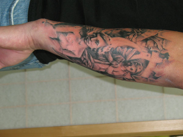 Sleeve Cherub Tattoo