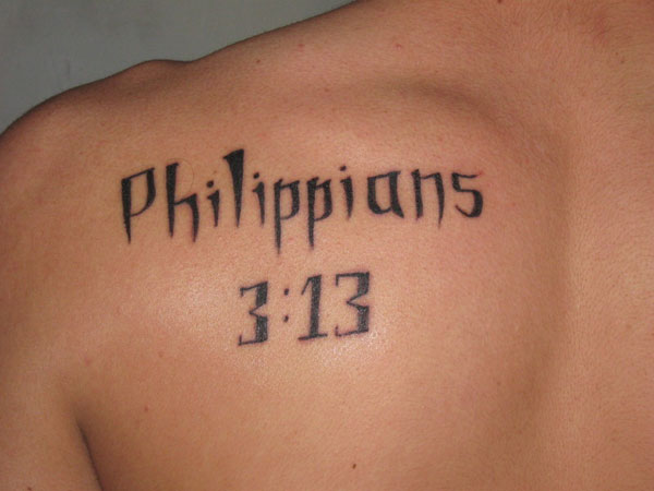Christian Text Tattoo