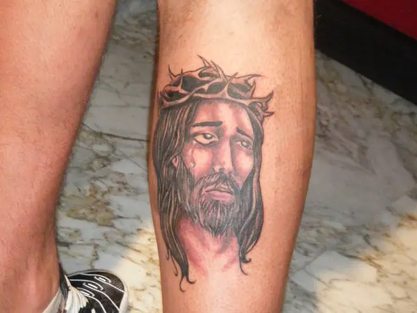 Tearful Jesus Christian Tattoo