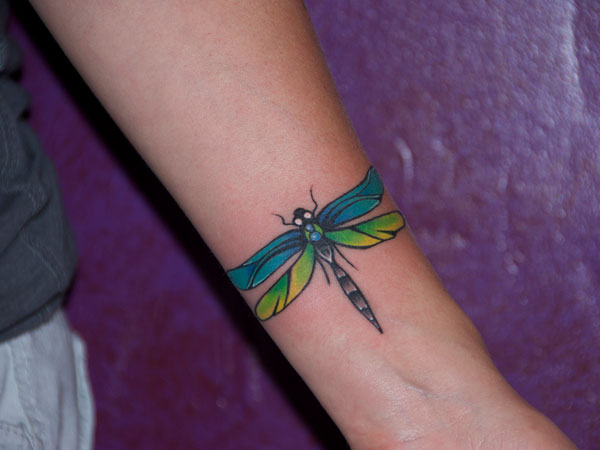 Happy Dragonfly Tattoo