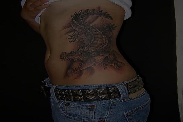 Crocodile Hip Tattoo