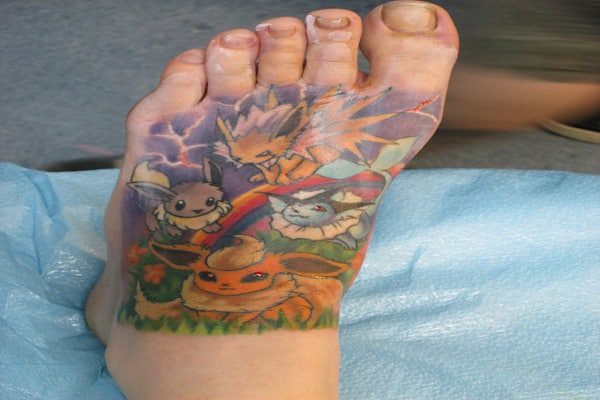 Eevee Foot Tattoo