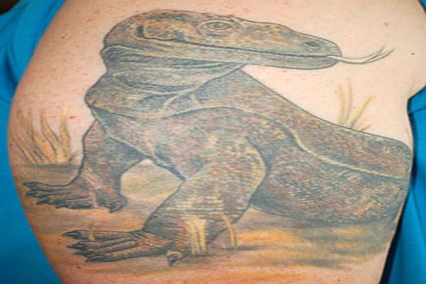 Komodo Dragon Arm Tattoo