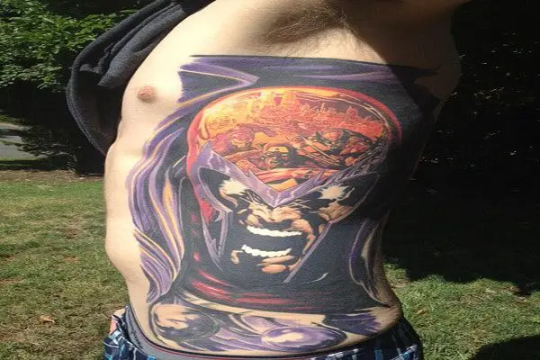 Magneto Side Chest Tattoo