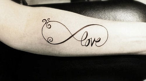 arm love tattoo
