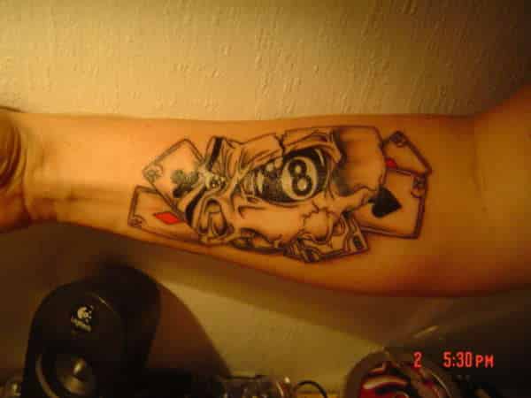 The flying 8 ball by Tattoos Gone Bad TattooNOW