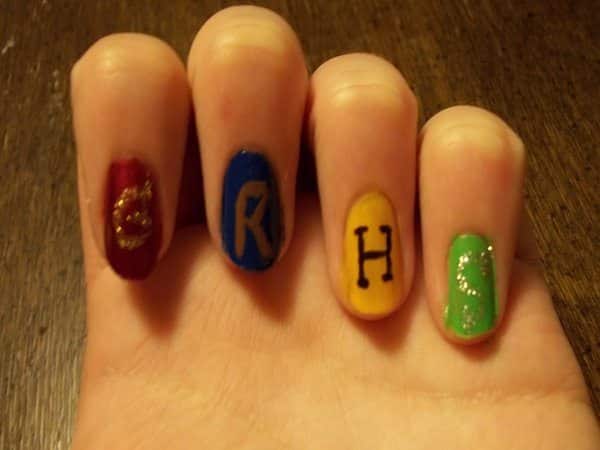 Harry Potter House Colors with House Initials