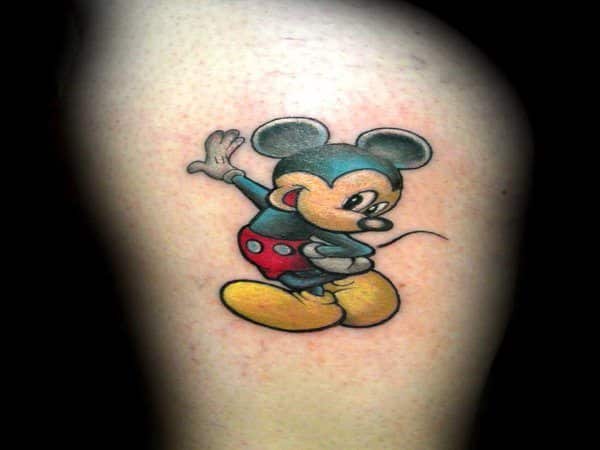 Colored Mickey Mouth Tattoo