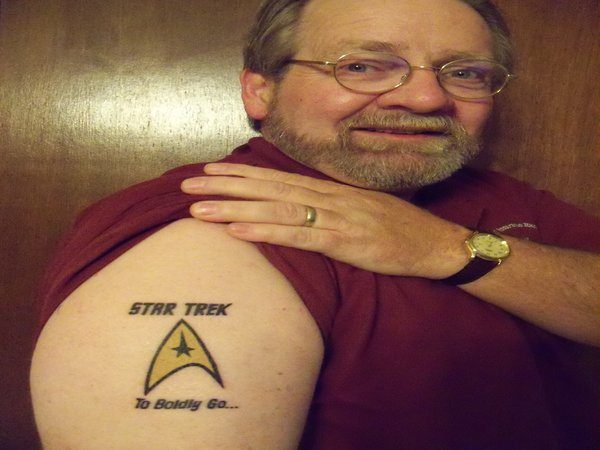 Star Trek Arm Tattoo with Words